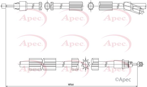 Apec Handbrake Cable CAB1353 - image 2