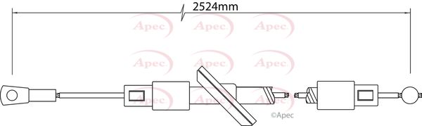Apec Handbrake Cable CAB1290 - image 2