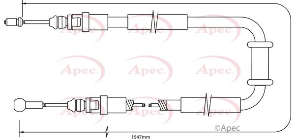 Apec Handbrake Cable CAB1480 - image 2