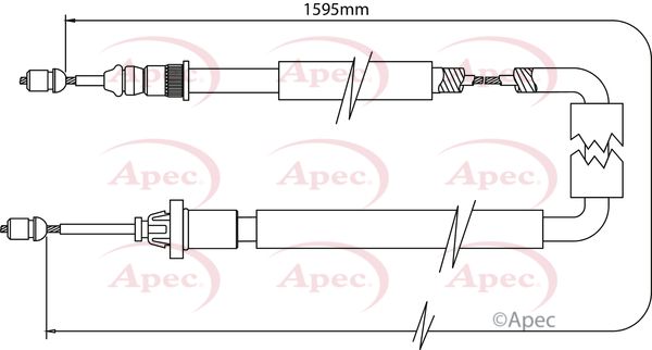 Apec Handbrake Cable CAB1358 - image 2