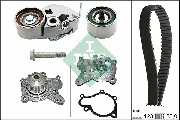 INA Timing Belt Kit & Water Pump 530054230 - image 2