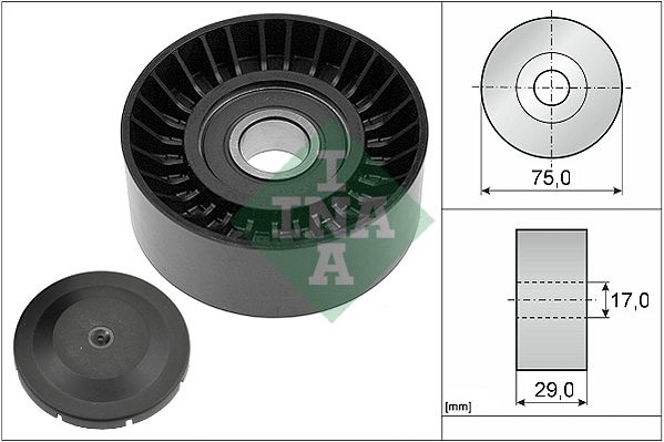 INA Drive Belt Deflection Guide Pulley 532053610 - image 2