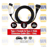 NAPA EV Charging Cable 32A Type 2 Female to Type 2 Male NEC105 thumbnail