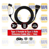 NAPA EV Fast Charging Cable 32A 3 Phase Type 2 Female to Type 2 Male NEC106 thumbnail