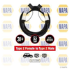 NAPA EV Fast Charging Cable 32A 3 Phase Type 2 Female to Type 2 Male NEC101 thumbnail