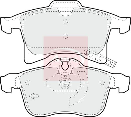 Apec Brake Pads Set PAD1348 - image 2