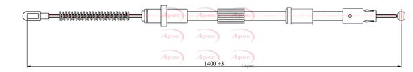 Apec Handbrake Cable CAB1599 - image 2