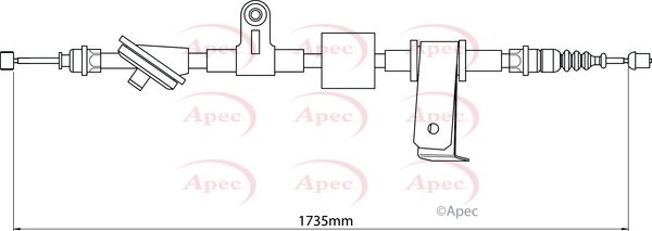 Apec Handbrake Cable CAB1030 - image 2