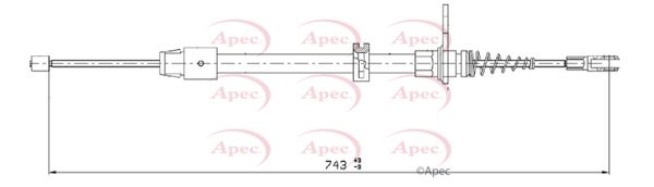 Apec Handbrake Cable CAB1684 - image 2
