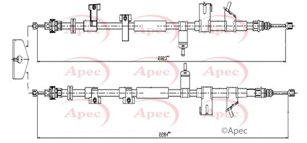 Apec Handbrake Cable CAB1671 - image 2