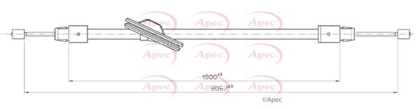 Apec Handbrake Cable CAB1849 - image 2