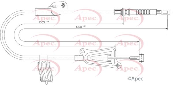 Apec Handbrake Cable CAB1305 - image 2