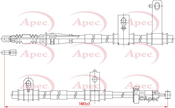 Apec Handbrake Cable CAB1235 - image 2