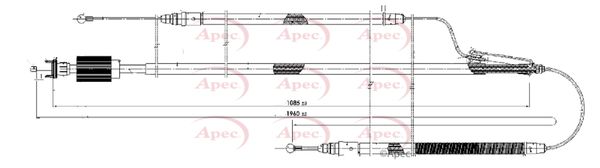 Apec Handbrake Cable CAB1607 - image 2