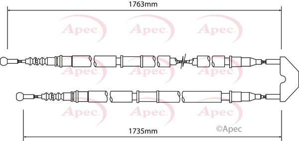 Apec Handbrake Cable CAB1457 - image 2