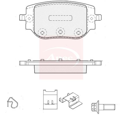 Apec Brake Pads Set PAD2555 - image 2