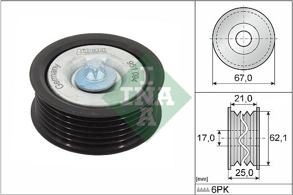 INA Drive Belt Deflection Guide Pulley 532062910 - image 2