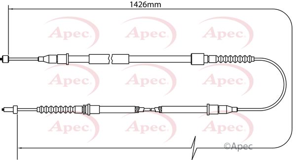 Apec Handbrake Cable CAB1468 - image 2