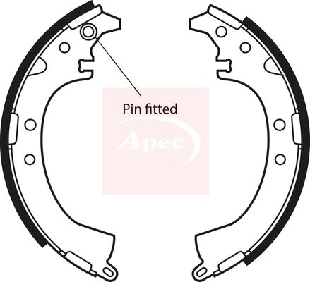 Apec Brake Shoes Set SHU557 - image 2