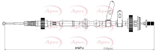 Apec Handbrake Cable CAB1615 - image 2