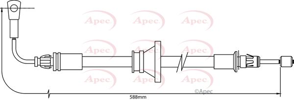 Apec Handbrake Cable CAB1496 - image 2