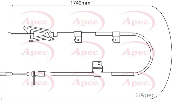 Apec Handbrake Cable CAB1322 - image 2