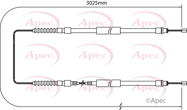 Apec Handbrake Cable CAB1066 - image 2