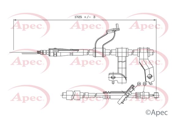 Apec Handbrake Cable CAB1346 - image 2