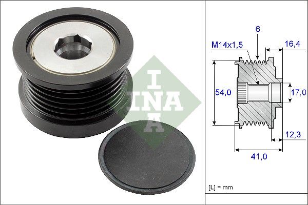 INA Overrunning Alternator Pulley 535025910 - image 2