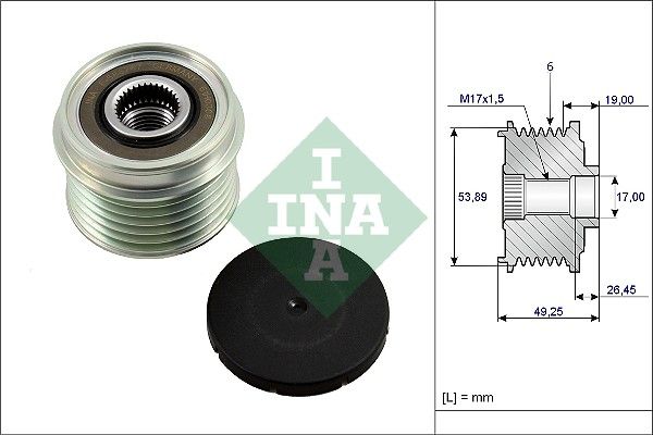 INA Overrunning Alternator Pulley 535023310 - image 2