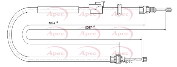 Apec Handbrake Cable CAB1026 - image 2