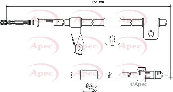 Apec Handbrake Cable CAB1233 - image 2