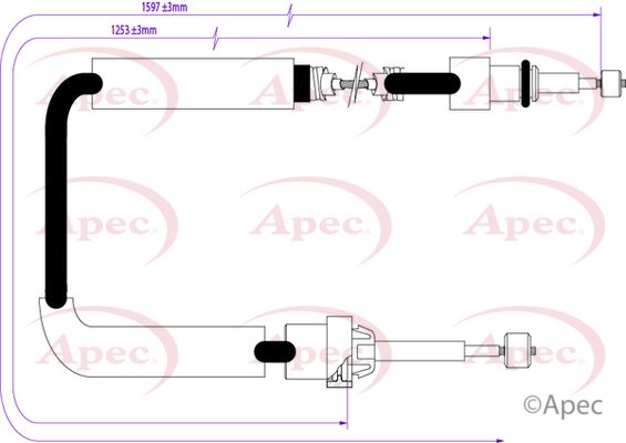 Apec Handbrake Cable CAB1338 - image 2