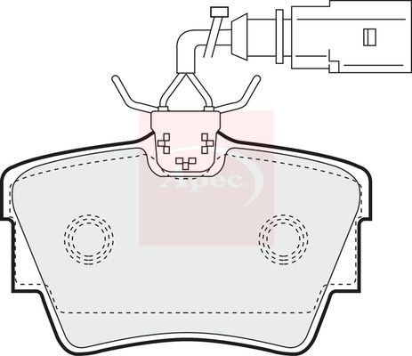 Apec Brake Pads Set PAD1340 - image 2