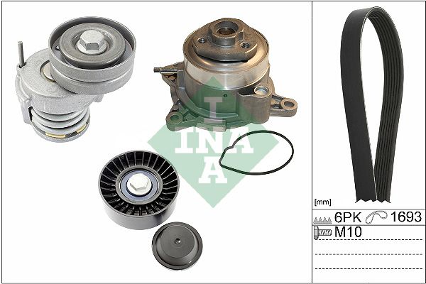 INA Water Pump & Drive Belt Kit 529053430 - image 2