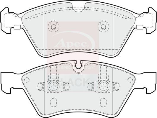 Apec Brake Pads Set PAD1441B - image 2