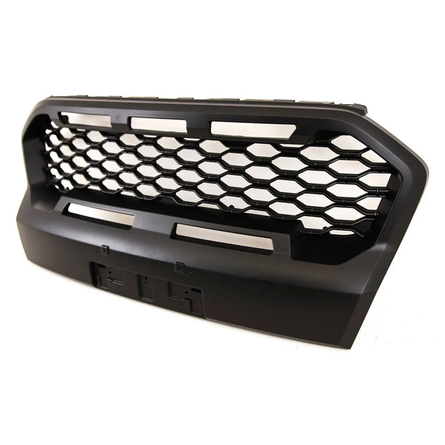 For Ford Ranger T6 Wildtrak 2019-2022 Front Main Grille Mesh Style Upgade With LED Lights Black - image 4