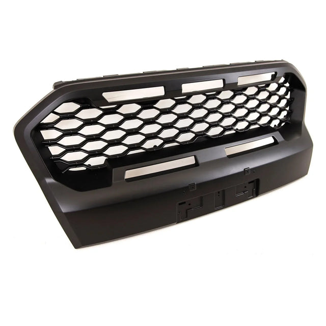 For Ford Ranger T6 Wildtrak 2019-2022 Front Main Grille Mesh Style Upgade With LED Lights Black - image 3