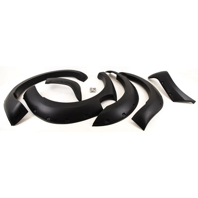 For Ford Ranger T6 09/2015-2019 Wheel Arches Extension Fender Flares Rivet Style Mat Black - tradevehicleparts.co.uk