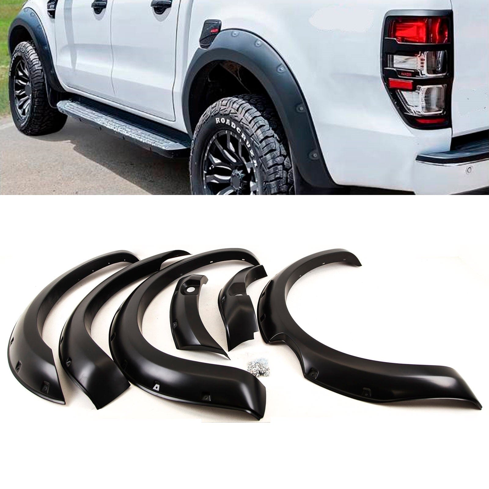 FD5559 For Ford Ranger Wildtrak 2019-2022 Wheel Arches Extension Fender Flares Mat Black