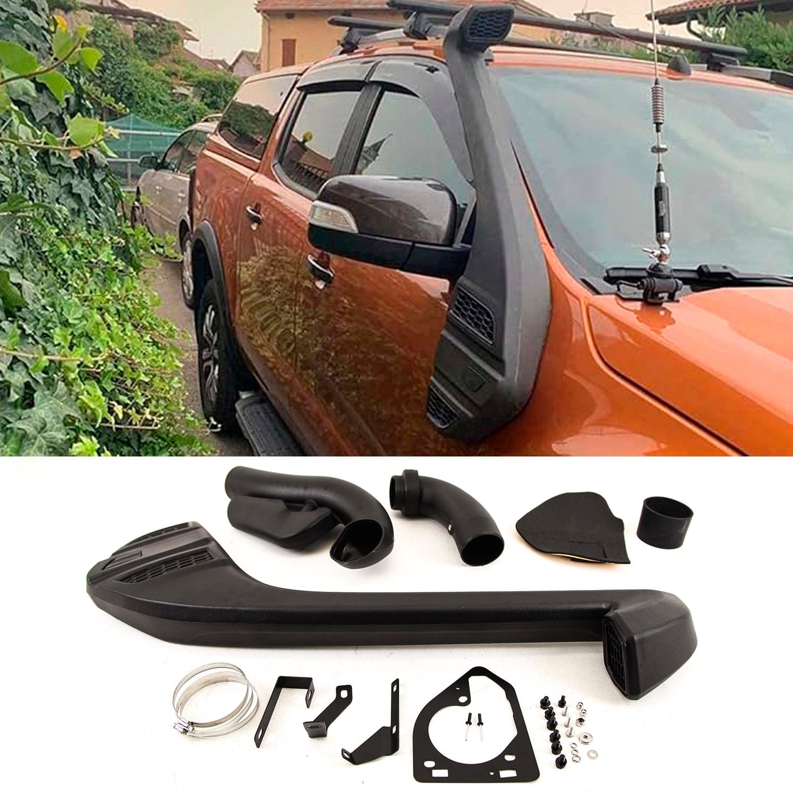FD5562 For Ford Ranger T6 T7 T8 09/2015-2022 Raised Air Intake Induction Off-Road Snorkel Kit Black