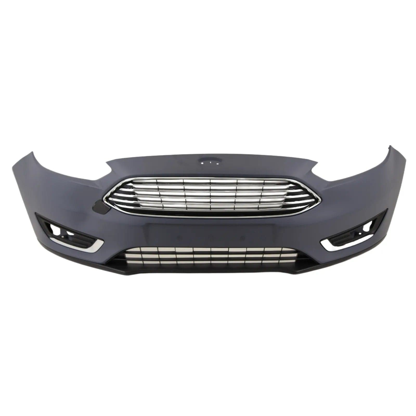 FD5577 Ford Focus 2015-2018 Front Bumper Complete Kit With Grilles No PDC or Washer Holes Primed