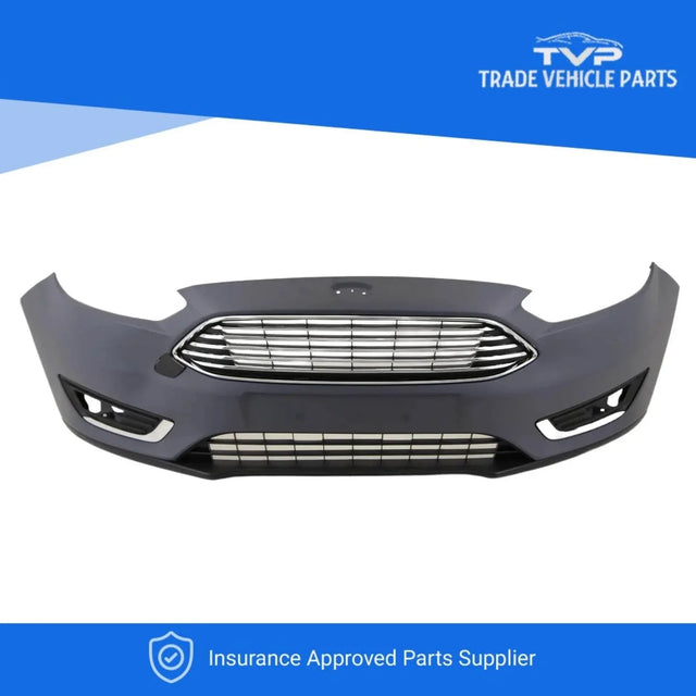 Fits Ford Focus 2015-2018 Front Bumper Complete Kit With Grilles No PDC or Washer Holes Primed - image 2