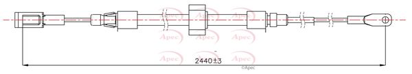 Apec Handbrake Cable CAB1587 - image 2