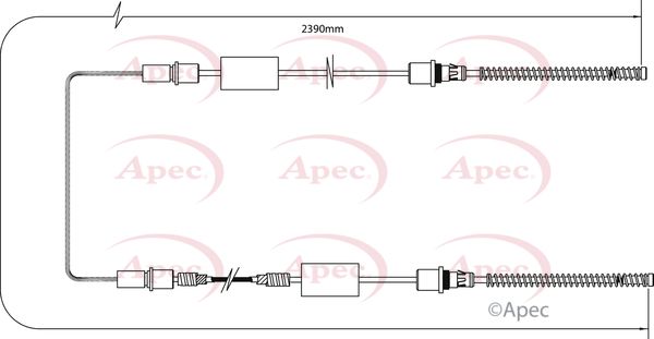 Apec Handbrake Cable CAB1171 - image 2