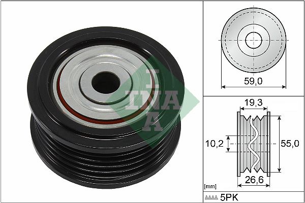 INA Drive Belt Deflection Guide Pulley 532086010 - image 2