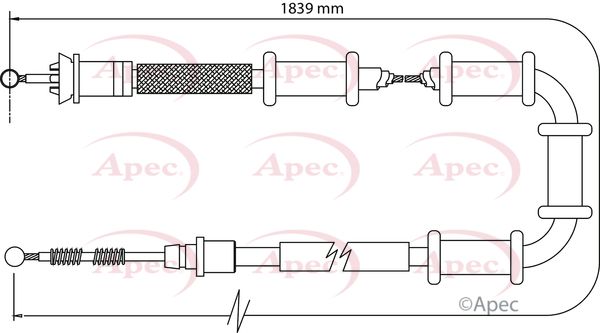 Apec Handbrake Cable CAB1103 - image 2