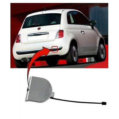 Fits Fiat 500 2008-08/2015 Rear Bumper Towing Eye Cover Full Chrome