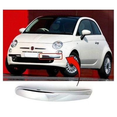 Fits Fiat 500 2007-2015 Front Bumper Moulding Chrome Passenger Side