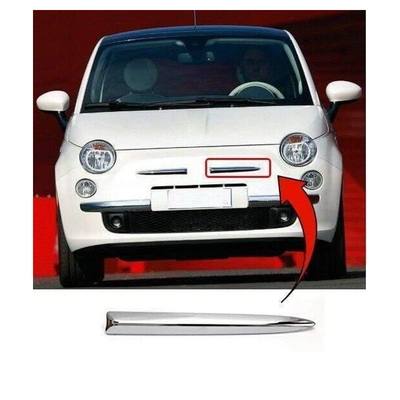 Fits Fiat 500 2008-2015 Front Bumper Upper Moulding Chrome Passenger Side 
